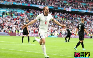 歐洲杯1/8決賽，英格蘭2-0擊敗德國晉級8強，凱恩打破球荒