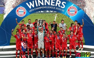 拜仁1-0擊敗巴黎第6次獲得歐冠冠軍，以全勝戰績奪冠創造歷史