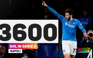 那不勒斯 成 意甲 第七支打入3600球的球隊