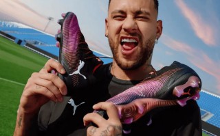 內馬爾 曬 彪馬 新球鞋廣告照，宣傳全新戰靴Future 8