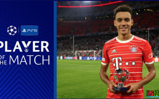 與巴薩一役 穆西亞拉 當(dāng)選全場(chǎng)最佳球員