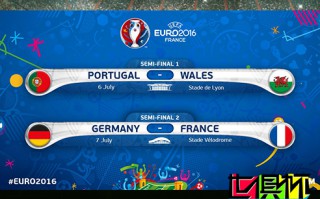 2016歐洲杯半決賽對陣