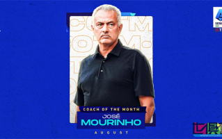羅馬 主帥 穆里尼奧 當選 意甲 八月最佳教練