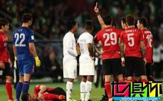 2013世俱杯上趙旭日犯規激怒小羅，報復還擊被紅牌罰下