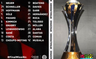 拜仁調整世俱杯大名單，努貝爾、馬丁內斯、格雷茨卡無緣參賽