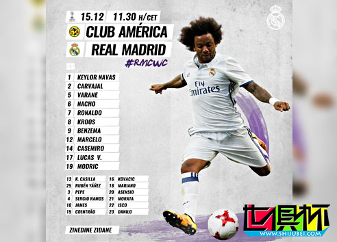 皇馬世俱杯首發：C羅本澤馬領銜 拉莫斯J羅替補-第1張圖片-世俱杯