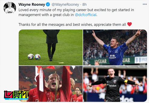 曼聯傳奇球星魯尼宣布退役，將上任英冠球隊德比郡正式主帥-第1張圖片-世俱杯