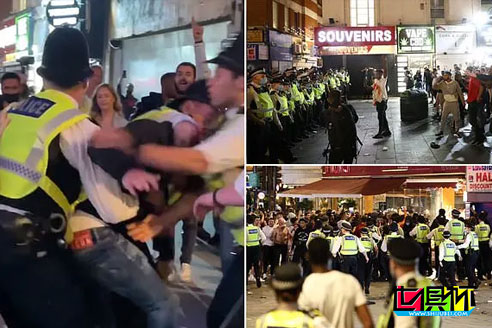 英媒報道:英格蘭闖進(jìn)4強后,在萊斯特廣場上球迷引發(fā)騷亂-第1張圖片-世俱杯 英媒報道:英格蘭闖進(jìn)4強后,在萊斯特廣場上球迷引發(fā)騷亂-第1張圖片-世俱杯