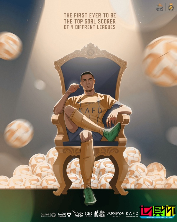 C羅 破沙特聯單賽季進球紀錄，成首位獲得4個聯賽金靴的球員-第1張圖片-世俱杯
