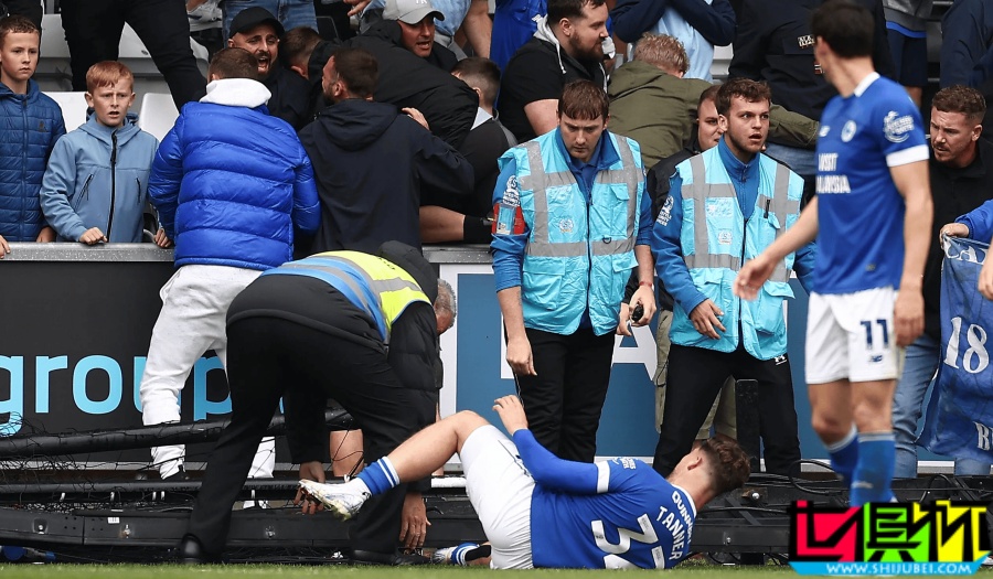 英冠 威爾士德比 發生事故，廣告牌破裂致 卡迪夫城 邊鋒腿部劃傷-第1張圖片-世俱杯