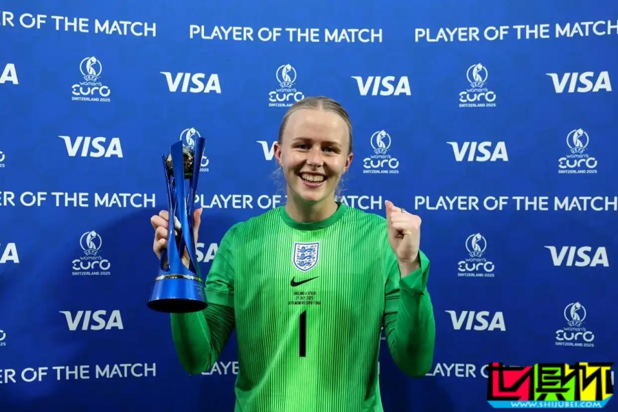 英格蘭女足 門將一直患有視覺障礙，歐洲杯 決賽兩連撲當選MVP-第1張圖片-世俱杯